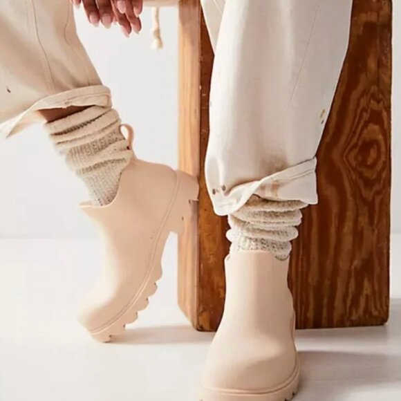 Free People Shoes - NEW Free People High Street Water Resistant Rain Boot (Women) 7M, PARCHMENT